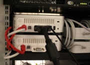 Close-up of Mac Mini in Rack